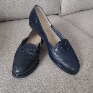 Salvatore Ferragamo Women's Navy Loafers